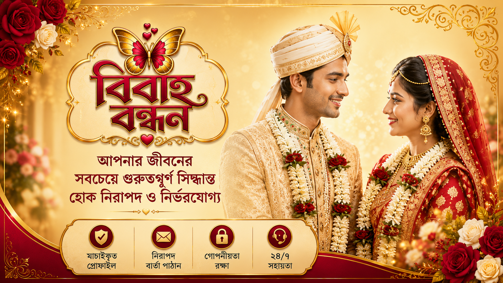 বিবাহ বন্ধন wedding banner